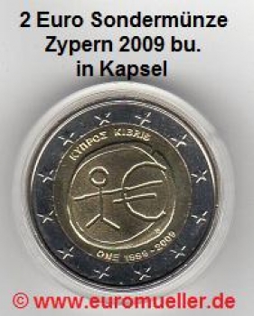 2 Euro Sondermünze Zypern 2009 bu. - WWU