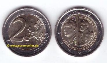 2 Euro Sondermünze Luxemburg 2017 - Guillaume / Wilhem III.