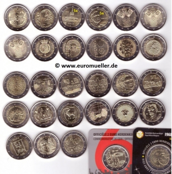 37x 2 Euro Sondermünzen 2018