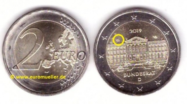 2 Euro Sondermünze Deutschland 2019 Bundesrat -G-