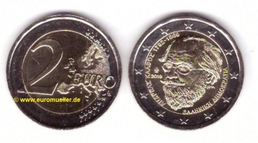 2 Euro Sondermünze Griechenland 2019 A. Kalvos