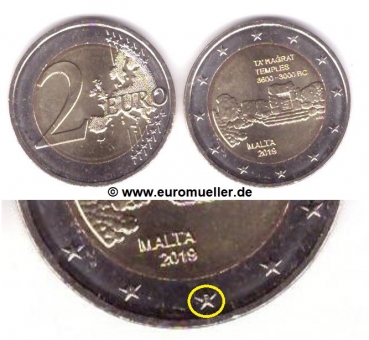 2 Euro Sondermünze Malta 2019 Ta Hagrat - mit MPZ "F"