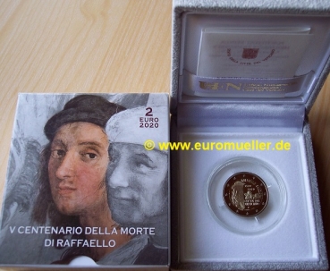 2 Euro Sondermünze Vatikan 2020 Raffaello PP