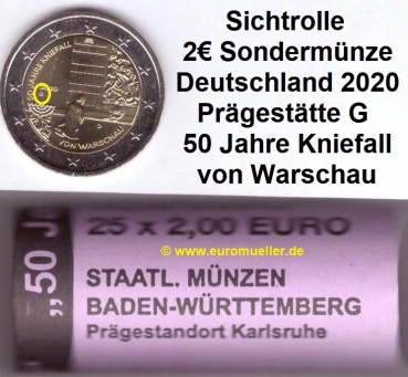 Rolle - G - 2 Euro Sondermünze Deutschland 2020 Kniefall