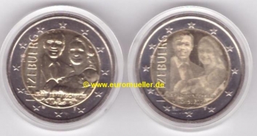 2x 2 Euro Sondermünze Luxemburg 2020 Geburt - Photoprägung + Reliefprägung