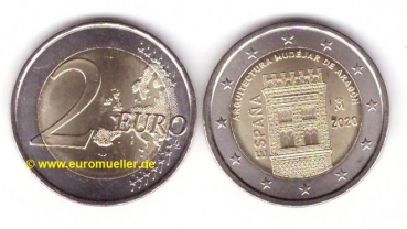 2 Euro Sondermünze Spanien 2020 Mudejaren