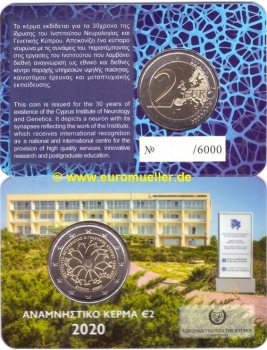 2 Euro Sondermünze Zypern 2020 Institut bu. in Coincard