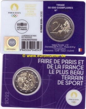2 Euro Sondermünze Frankreich 2022 lila CC