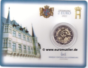 2 Euro Sondermünze Luxemburg 2022 10. Hochzeitstag G. u. S. bu.