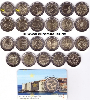 32x 2 Euro Sondermünzen 2023 lose/unc.