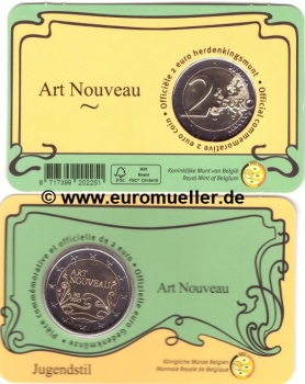 2 Euro Sondermünze Belgien 2023 Art Nouveau nied. CC