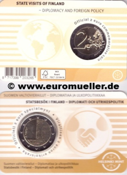2 Euro Sondermünze Finnland 2025 Staatsbesuche bu. fin. CC