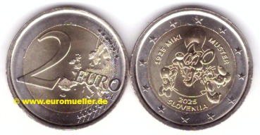 2 Euro Sondermünze Slowenien 2025 M. Muster