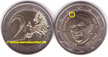 2 Euro Gedenkmünze Deutschland 2026 - K. Adenauer -D-