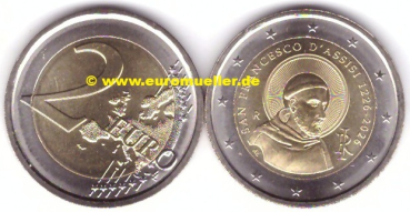 2 Euro Gedenkmünze Italien 2026 - F. v. Assisi