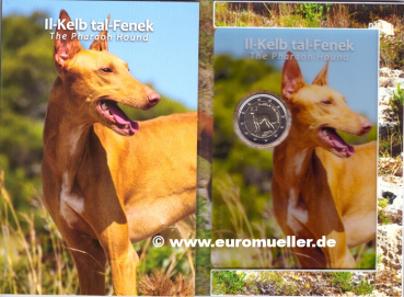 2 Euro Gedenkmünze Malta 2026 Pharaonenhund bu. in CC
