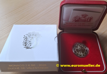 2 Euro Gedenkmünze Monaco 2026 Valentinois