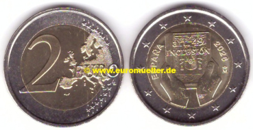 2 Euro Gedenkmünze Spanien 2026 Inclusion