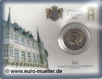 2 Euro Sondermünze Luxemburg 2005 bu. CoinCard