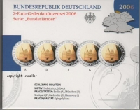 5x 2 Euro Sondermünze Deutschland 2006 PP (Schlesswig-Holstein)