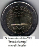2 Euro Sondermünze Italien 2007 RV