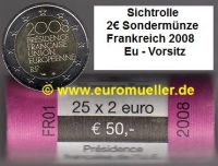 Rolle 2 Euro Sondermünze Frankreich 2008