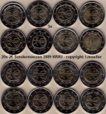 20x 2 Euro Sondermünzen 2009 WWU