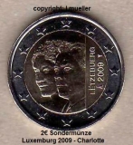 2 Euro Sondermünze Luxemburg 2009 (Charlotte)