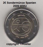 2 Euro Sondermünze Spanien 2009 (WWU)