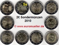 14x 2 Euro Sondermünzen 2010
