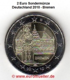 2 Euro Sondermünze Deutschland 2010 F (Bremen)