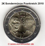 2 Euro Sondermünze Frankreich 2010
