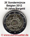 2 Euro Sondermünze Belgien 2012 Bargeld
