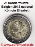 2 Euro Sondermünze Belgien 2012 Elisabeth