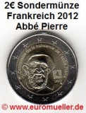 2 Euro Sondermünze Frankreich 2012 Abbe Pierre