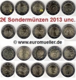 20x 2 Euro Sondermünzen 2013 mit Monaco