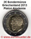 2 Euro Sondermünze Griechenland 2013 Platon