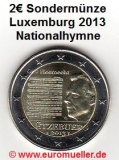 2 Euro Sondermünze Luxemburg 2013 Nationalhymne