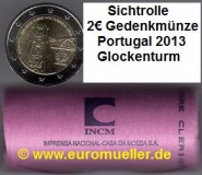 Rolle 2 Euro Sondermünze Portugal 2013 Glockenturm Porto