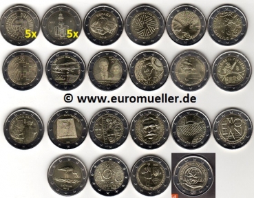 30x 2 Euro Sondermünzen 2015 national komplett
