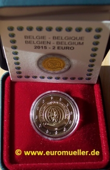 2 Euro Sondermünze Belgien 2015 PP Entwicklung