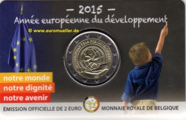 2 Euro Sondermünze Belgien 2015 Entwicklung bu. wallonisch