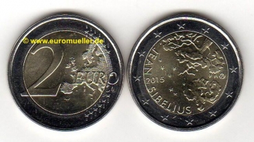 2 Euro Sondermünze Finnland 2015 Sibelius