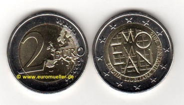 2 Euro Sondermünze Slowenien 2015 Emona
