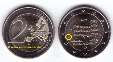 2 Euro Sondermünze Deutschland 2017 Rheinl.-Pfalz F