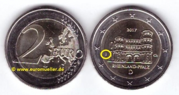 2 Euro Sondermünze Deutschland 2017 Rheinl.-Pfalz J