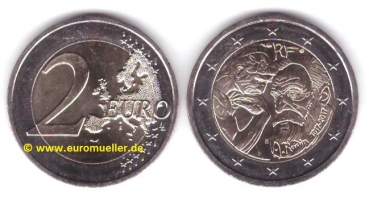 2 Euro Sondermünze Frankreich 2017 A. Rodin