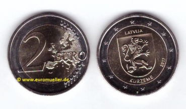 2 Euro Sondermünze Lettland 2017 Kurzeme