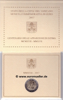 2 Euro Sondermünze Vatikan 2017 Fatima
