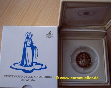 2 Euro Sondermünze Vatikan 2017 Fatima PP